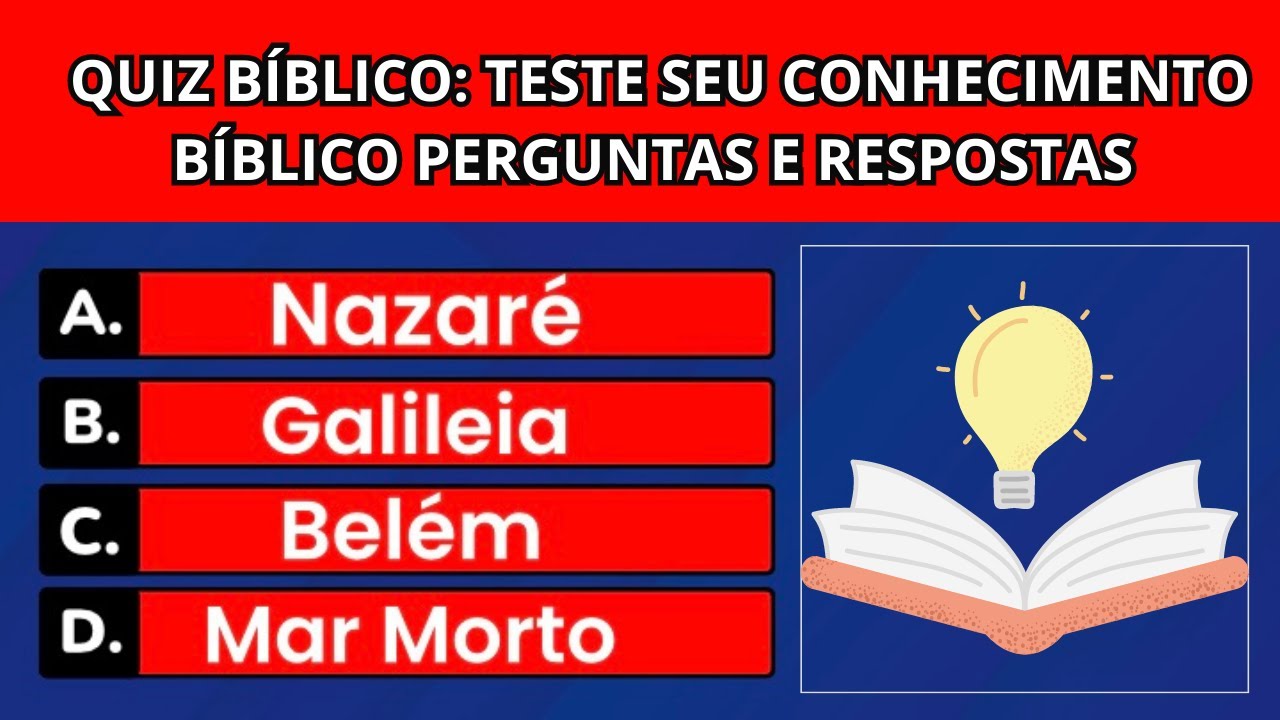 QUIZ BÍBLICO NÍVEL FÁCIL - TESTE SEU CONHECIMENTO (Perguntas e Respostas  sobre a bíblia) 