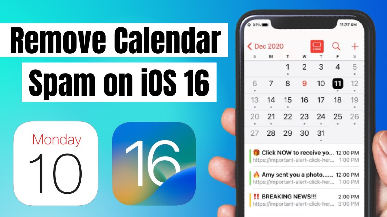 How To Delete Spam Calendar iOS 16 Remove Spam Calendar iPhone YouTube