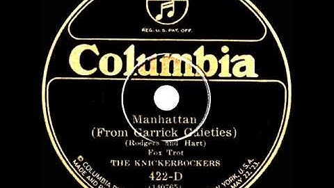 1925 HITS ARCHIVE: Manhattan - Ben Selvin (as ‘The Knickerbockers’) (instrumental)