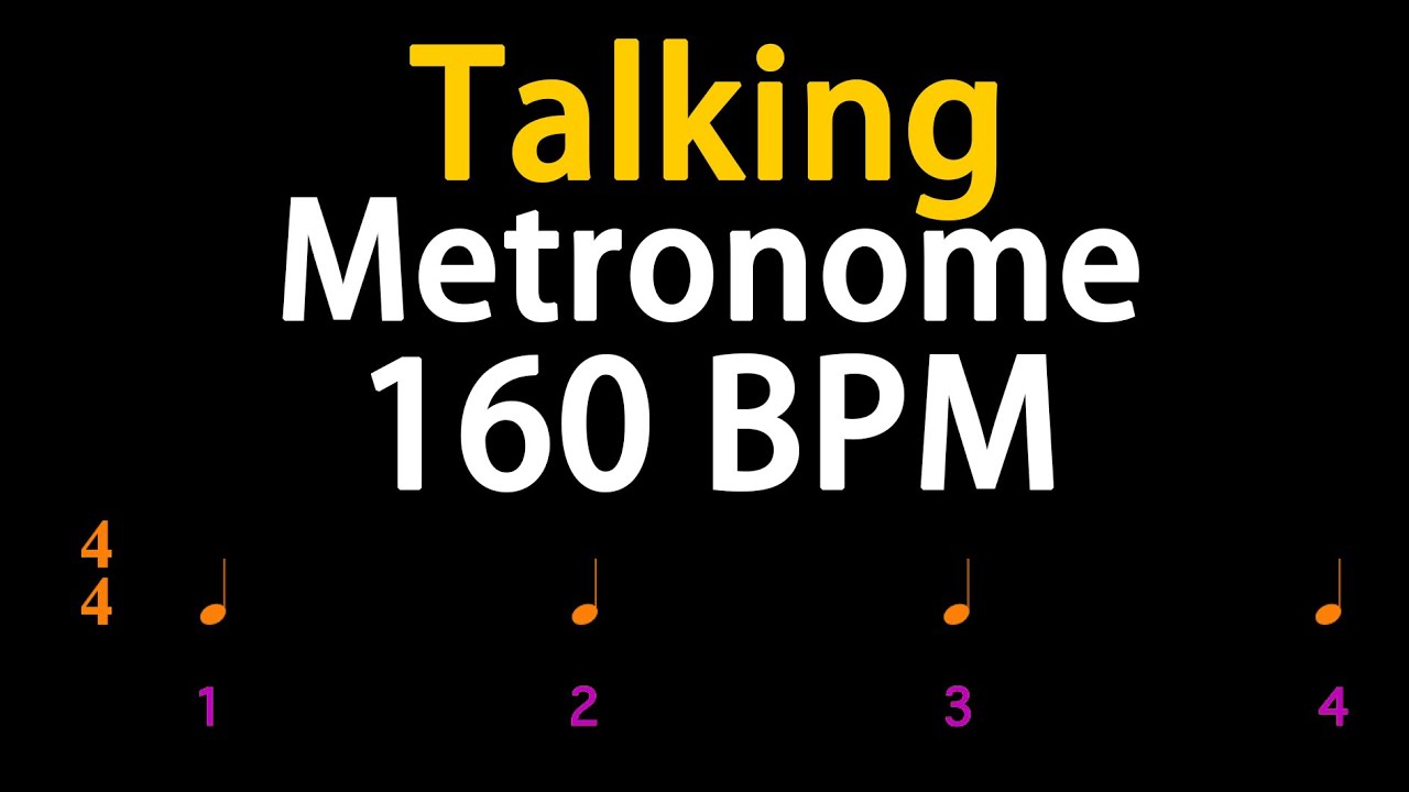 160BPM Talking Metronome ( Quarter Note ) 人聲節拍器 YouTube