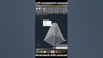 Loft command in autocad || smartwork with autocad #autocad #shorts