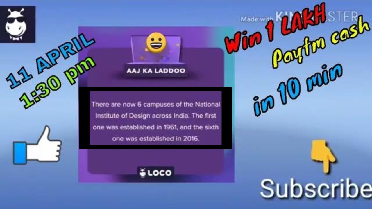 Loco Social Media Laddoo 11 April 1:30 pm ( Afternoon ) | Win Free Lives easily | Loco Ladoo |