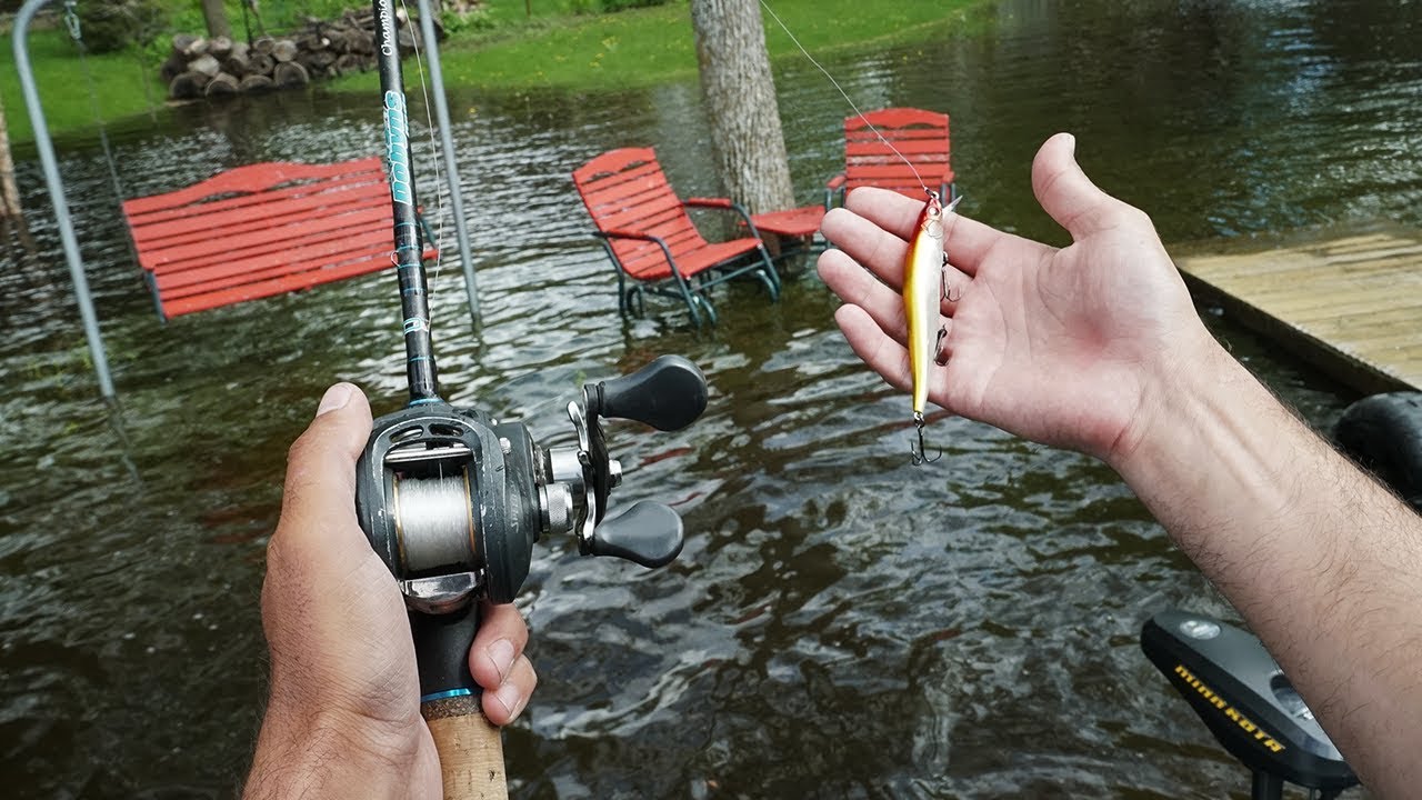 EPIC FLOODED BACKYARD FISHING!? - YouTube