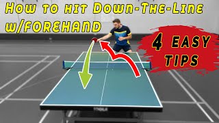 How to Learn & Train FOREHAND DRIVE Down The Line |Table Tennis / Ping Pong | TIPS & TRICKS Tutorial