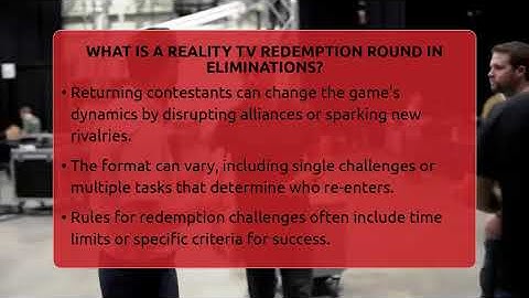What Is A Reality TV Redemption Round In Eliminations? - The Reality Radar