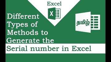 Different Types of methods to Generate the Serial number in Excel