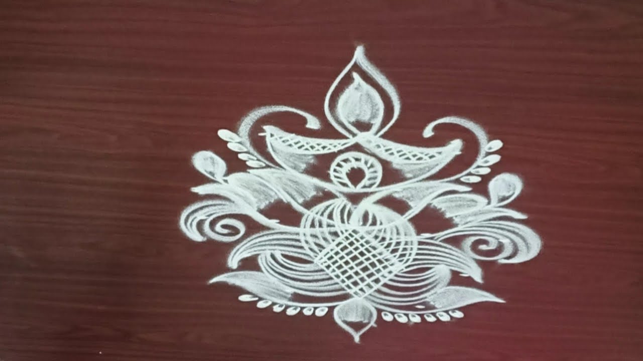 5*3 dots deepam rangoli #easy ran goli#geethala muggulu #daily use ...