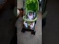 3 month baby riding first time in pramp Zoya riding in pramp