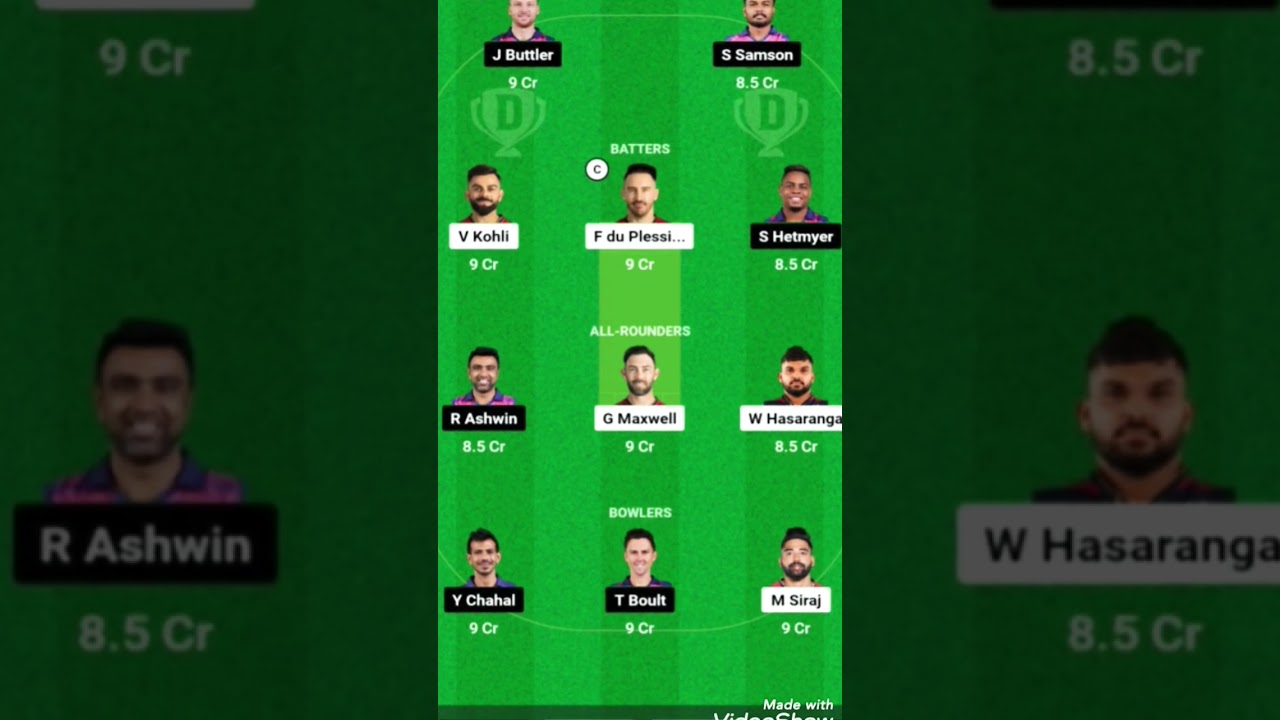 RCB VS RR FANTASY TEAM11 PREDICTION IPL 2023| RR VS RCB IPL 2023