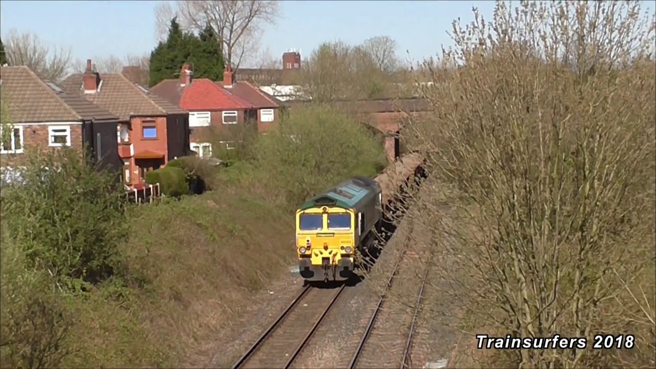 Freightliner Class 66 No. 66413 TnT 66555 on 6A22 Crewe BH - Stalybridge on 20.4.18 - HD - YouTube
