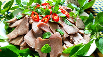 Làm lưỡi heo luộc chấm nước mắm gừng || Chua chua cay cay ngon quên lối về ☺