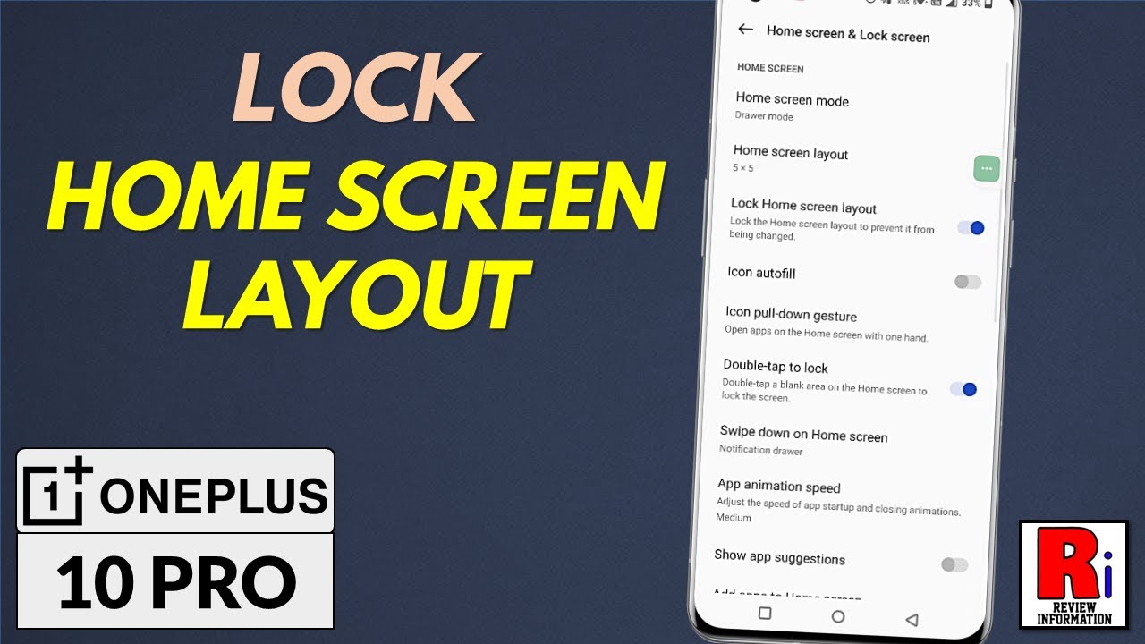 How To Lock Home Screen Layout In Oneplus 10 Pro - Youtube
