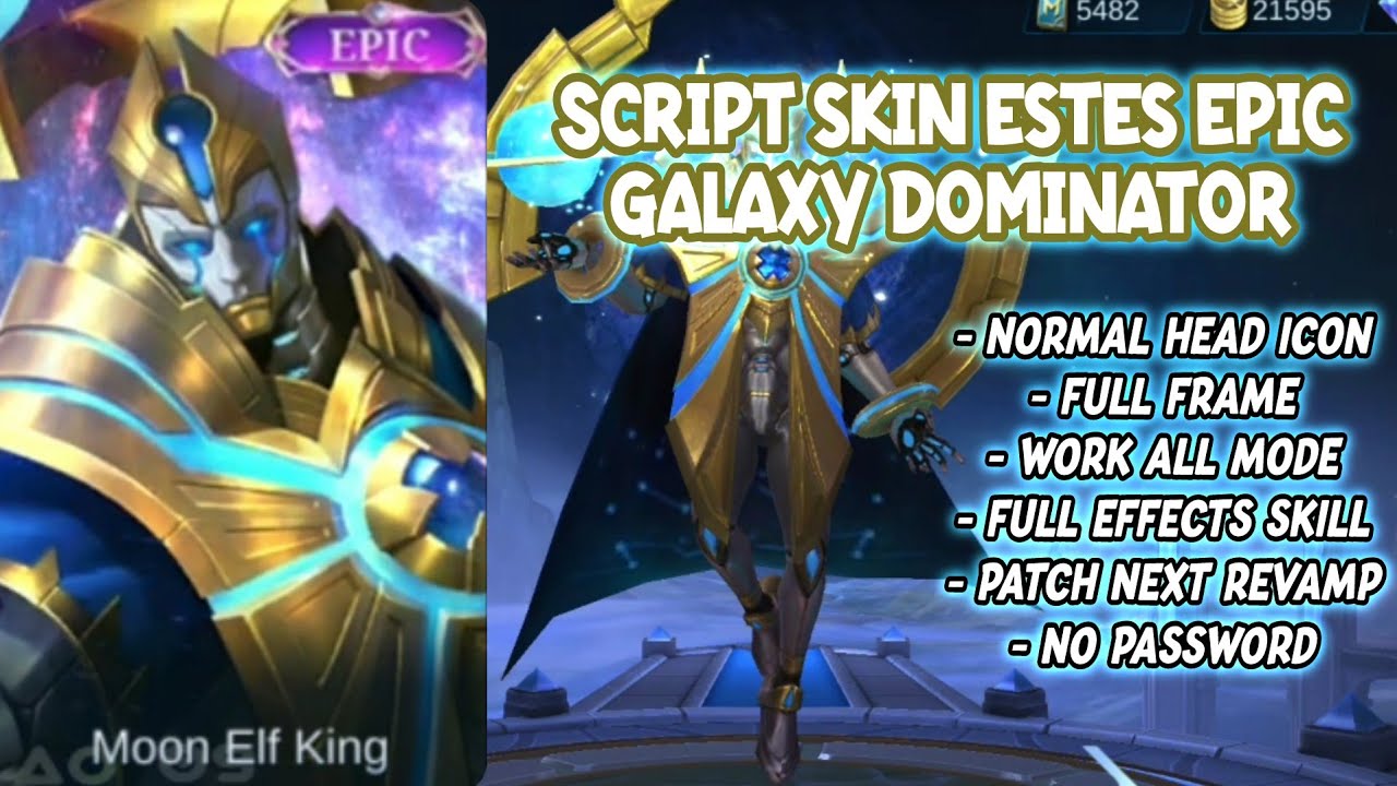 SCRIPT SKIN ESTES EPIC - GALAXY DOMINATOR | FULL EFFECT WITH VOICE + BACKUP [No Password] | AO 09