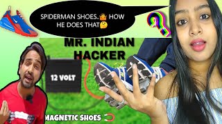 We Made Spiderman Shoes Using 12 Volt Battery - MR. INDIAN HACKER REACTION