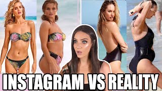 REACTING TO 'BODY GOALS' SUPERMODELS IN REAL LIFE. INSTAGRAM VS REALITY.