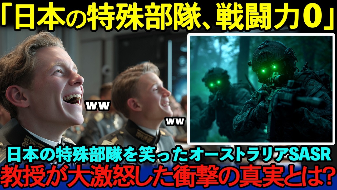 【海外の反応】「日本の特殊部隊戦闘力0だろw」→ 教官が大激怒！世界が驚愕した真の実力とは？