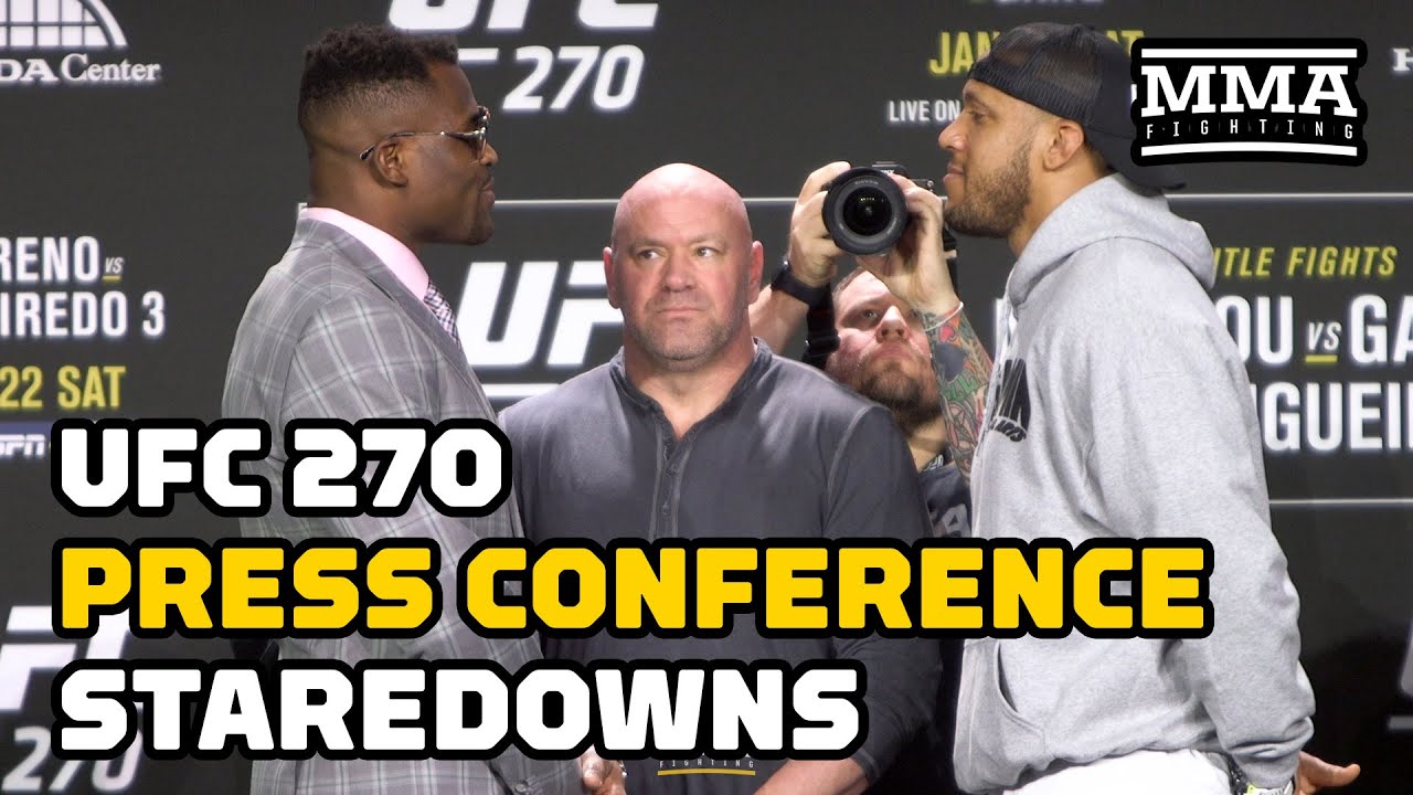 UFC 270 Full Press Conference Staredowns MMA Fighting