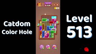 Catdom Level 513 walkthrough | Color Hole 🐱🕳️| Solutionguruji