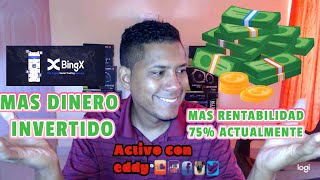 BINGX.COM INYECTANDO MAS CAPITAL PARA LOS TRADERS Y TENER MAYORES GANANCIAS 75.50% RENTABILIDAD