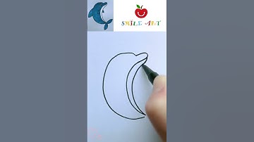 Vẽ cá heo | vẽ con vật dưới đại dương | vẽ sinh vật biển #shorts