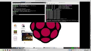 RaspberryPi: screencast 3-bits binary counter with "splitscreen"
