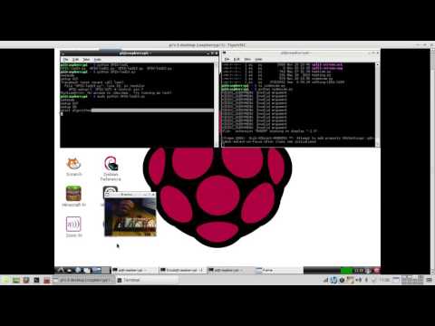 RaspberryPi: screencast 3-bits binary counter with "splitscreen"