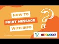 Print Message with Info I AorBorC I Instruction video I Zoho Creator | Deluge