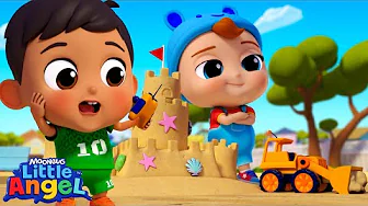 Baby John's Playground and Sand Castle Competition! | Little Angel Kids Songs & Nursery Rhymes