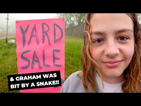 LARGE FAMILY GARAGE SALE | Saturday Yard Sale | OUR DOG WAS BIT BY A SNAKE!!