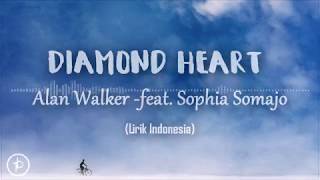 Alan Walker - Diamond Heart (feat. Sophia Somajo) (Lirik dan Arti | Terjemahan)