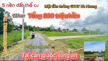 5 nền đất thổ cư, SHR. Mặt tiền đường GTNT tại Cần giuộc. 890triệu/nền Đường xe 🚘 0901331162