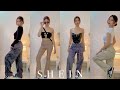 SHEIN TRY ON HAUL: best baggy &amp; low rise pants, basic crop tops, instagram model inspired 👀🪐