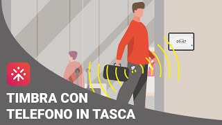 Timbrare il badge aziendale con il telefono in tasca