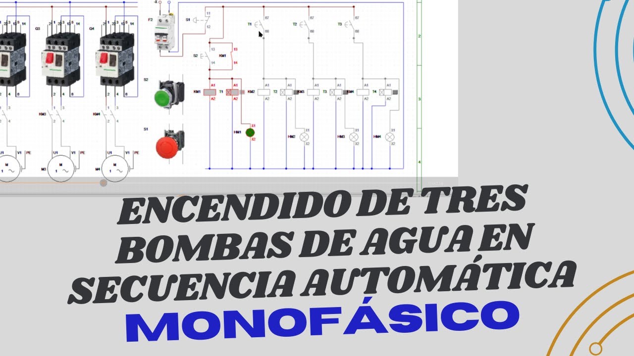 Arranque de 4 bombas de agua en secuencia autom tica esquema completo