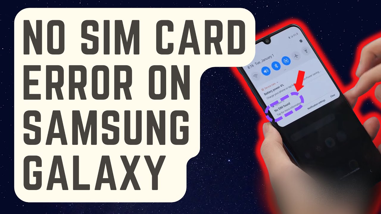 haalbaar Decoratie opgroeien SOLVED: No SIM Card Error On Samsung Galaxy [Updated Solutions] - YouTube