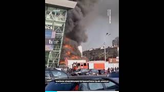 Bakıda Ticarət Mərkəzi Yanır Bakıda Ticarət Mərkəzi Yanır