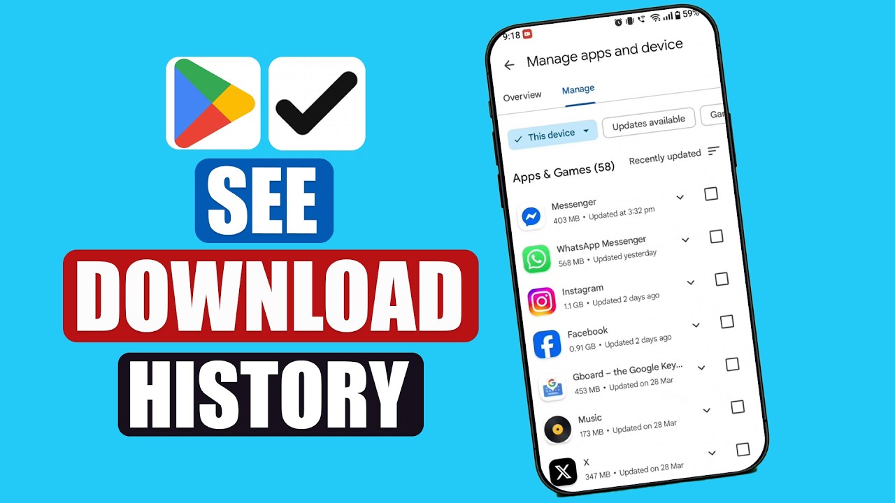 How To See Download History on Google Play Store | Check Previously ...