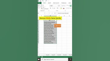 Remove middle Name #excelformula #exceldata #excelacademy #exceltech #microsoftoffice #video #1k