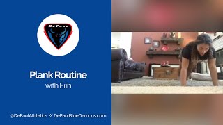 Plank Routine with Erin | Kids Activity Videos