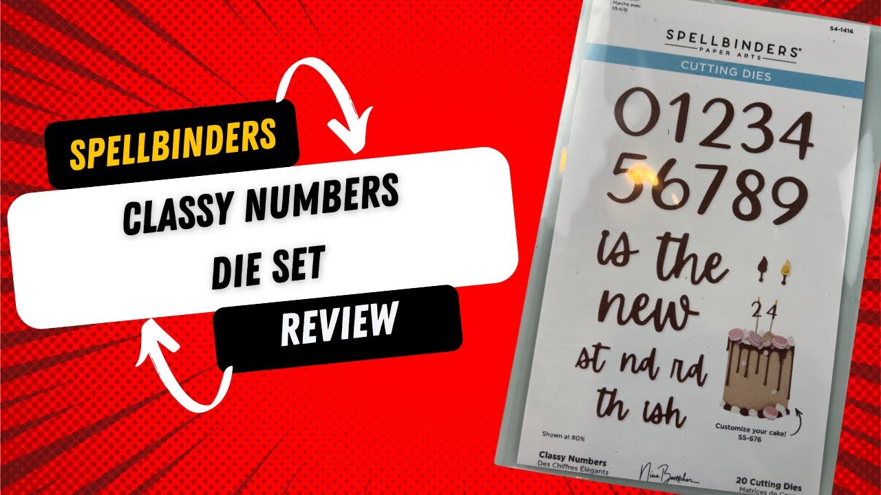 Spellbinders Classy Numbers Die set Review - YouTube