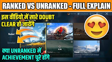 BGMI RANKED VS UNRANKED FULL EXPLAIN IN HINDI | BGMI 1.8 UPDATE NEW FEATURES EXPLAIN