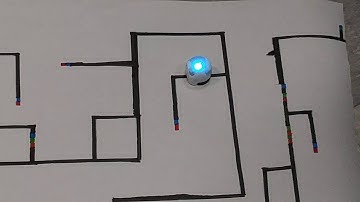 Robot goes through a maze