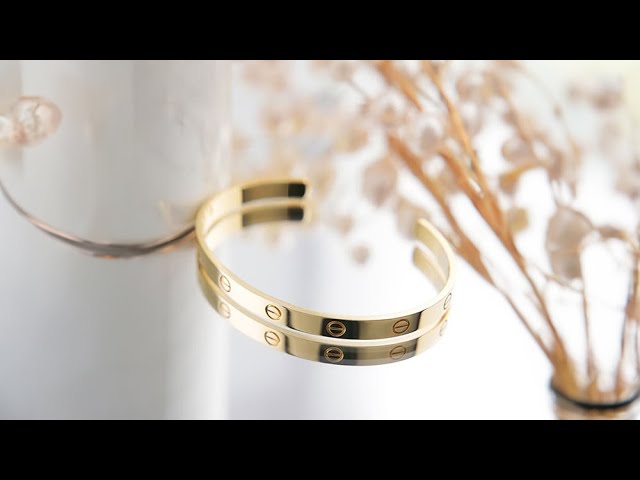 正規品 Cartier LOVE ラブ オープン バングル ブレスレット ラブブレスレット オープン クラシックモデル 1Pダイヤ バングル