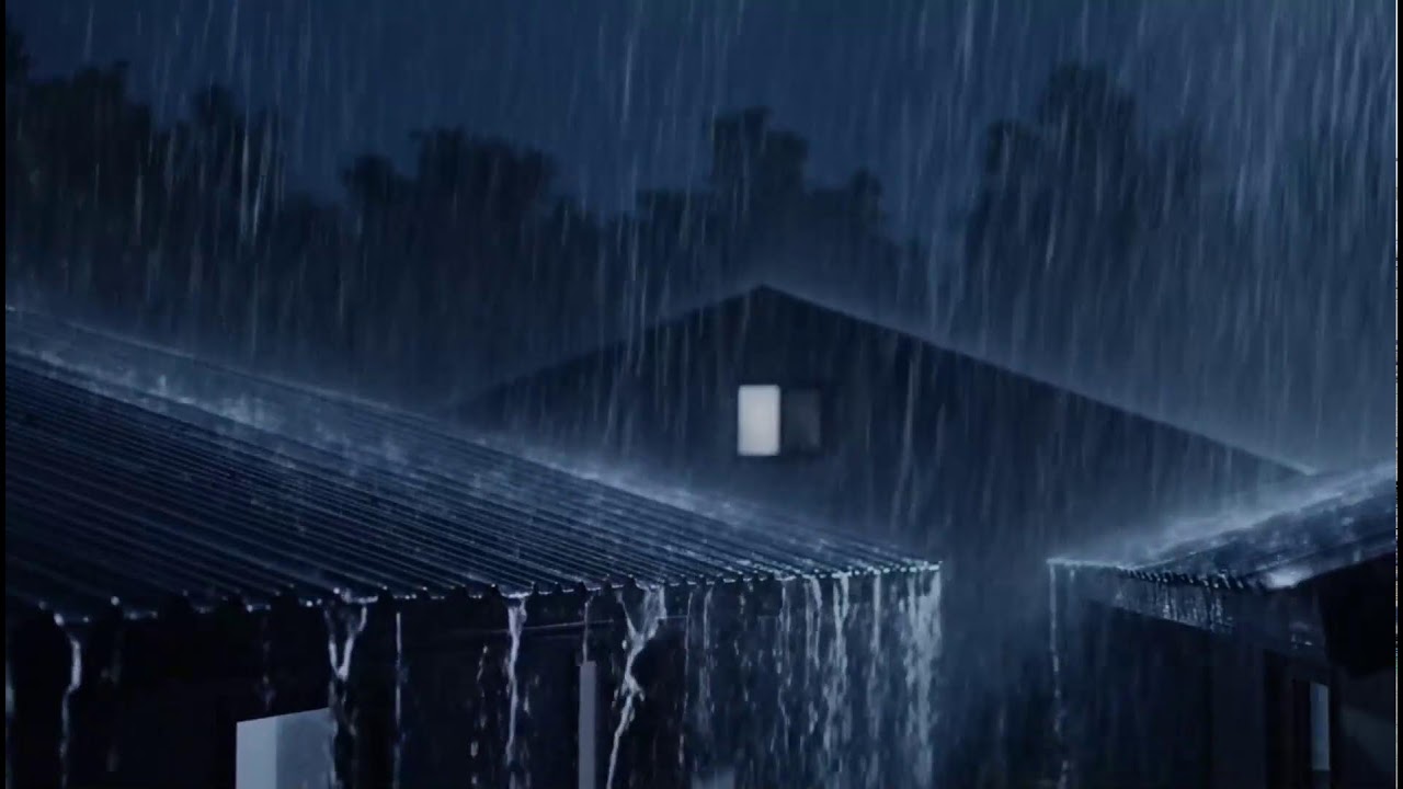 Continuous Heavy Rain with Calm Thunder | Deep Sleep & Anxiety Relief (LIVE)