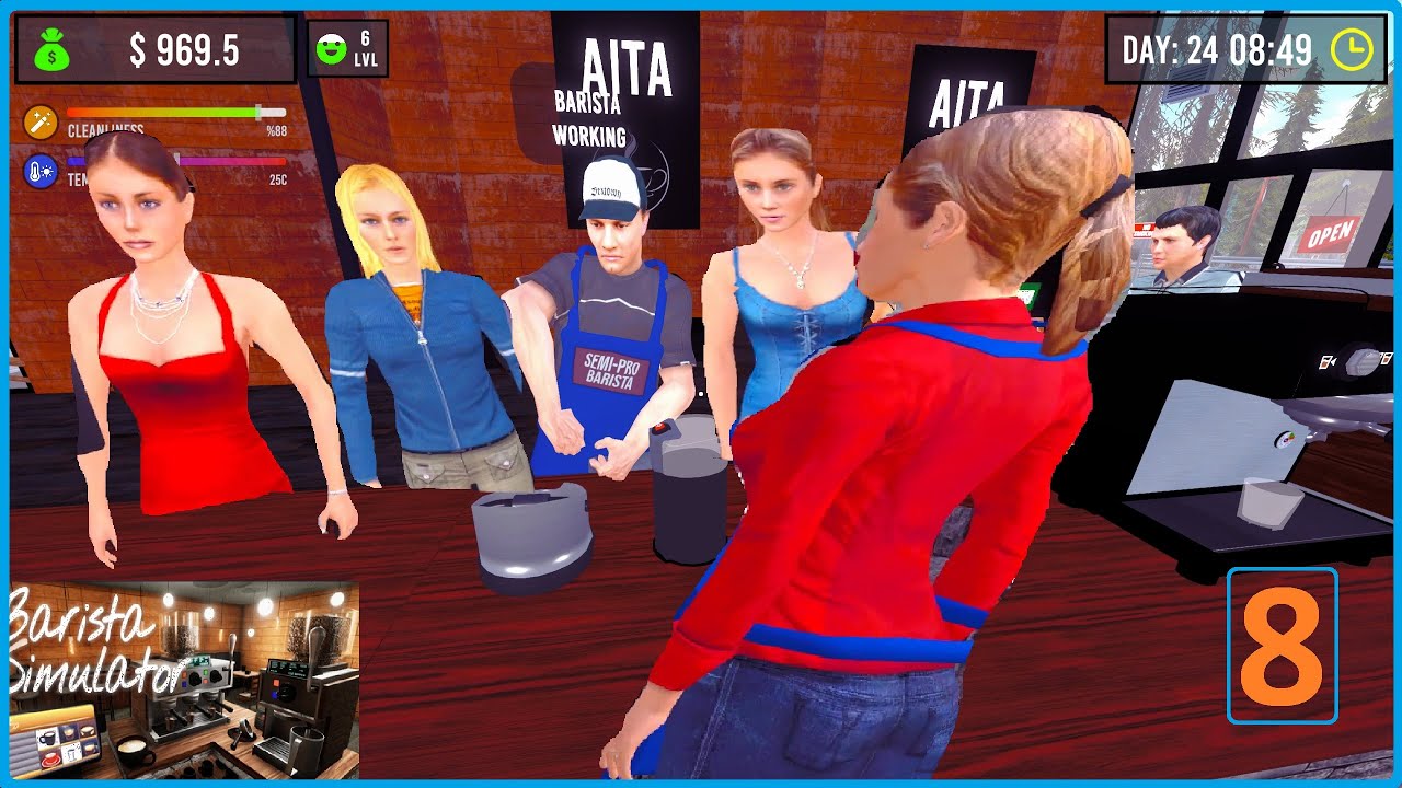 Barista's day in the life - Barista Simulator - YouTube