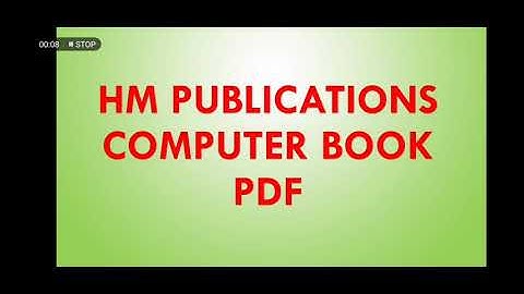 HM PUBLICATIONS COMPUTER BOOK PDF FOR CLASS 10