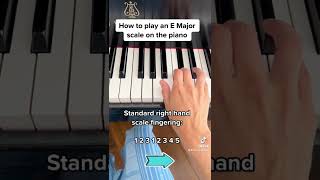 How to play an E Major scale on the piano
