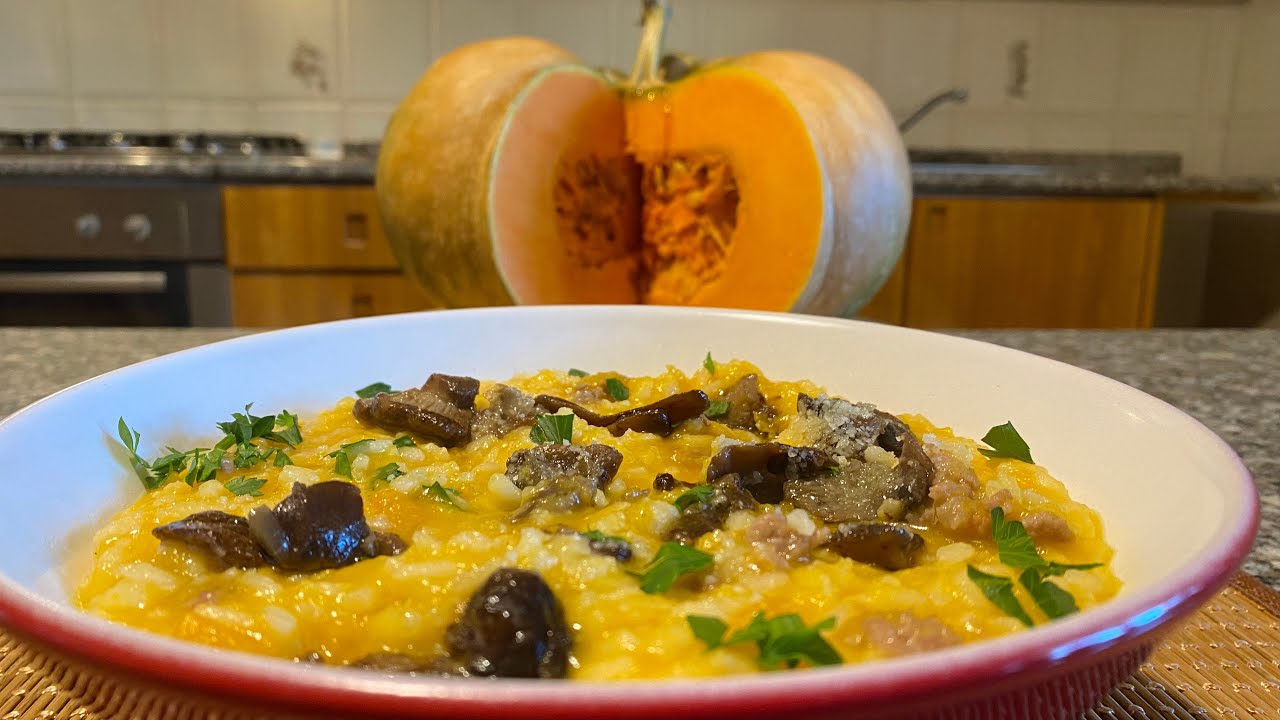 Risotto Zucca e Salsiccia Risotto Funghi e Salsiccia Risotto Zucca