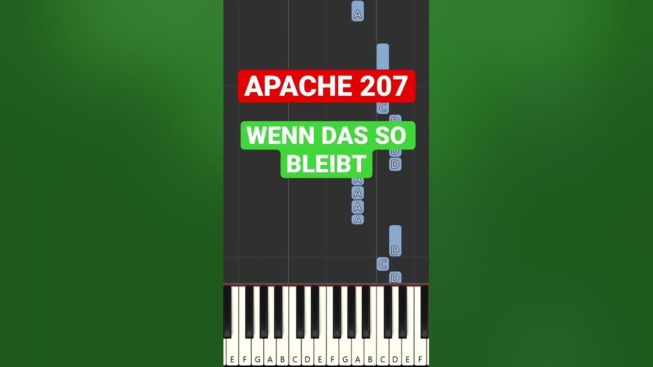 Apache 207 Wenn das so bleibt ( Piano Tutorial) tiktok shorts YouTube