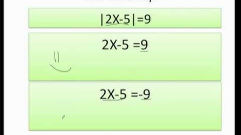 How to solve absolute value equations?
